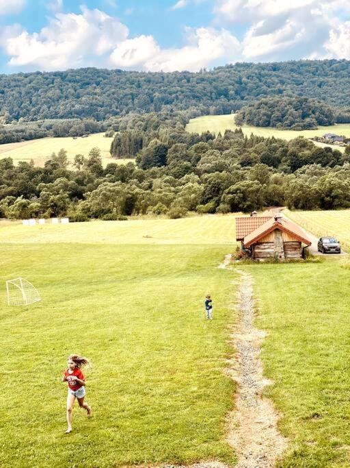 Polanka Beskid Niski Cute Cabin With Spectacular Views Hanczowa المظهر الخارجي الصورة