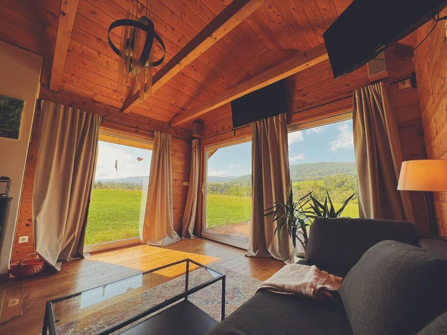 Polanka Beskid Niski Cute Cabin With Spectacular Views Hanczowa المظهر الخارجي الصورة